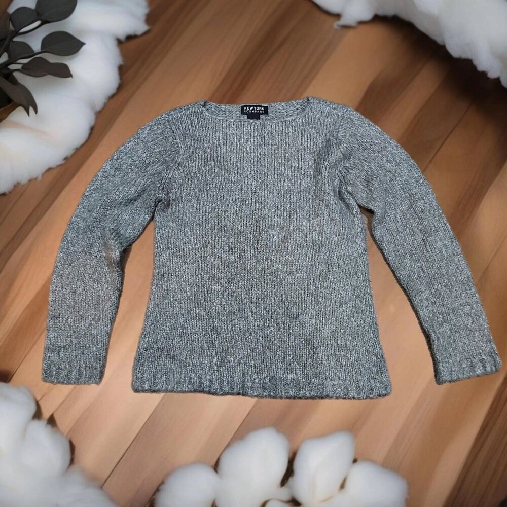 New York & Company Sweater Womens Girls XS Gray Comfy Pullover Sweater